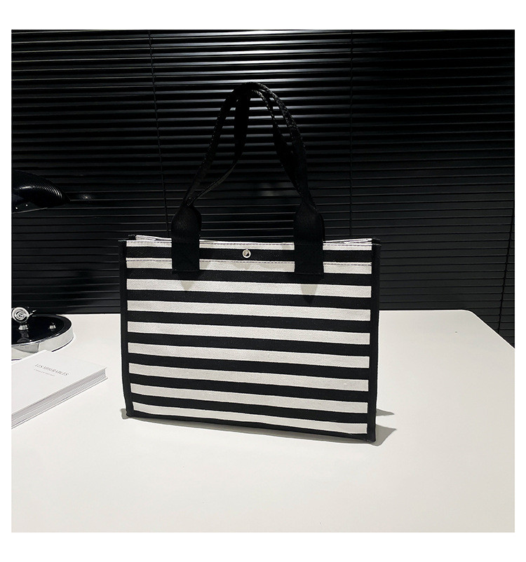 Нова полотняна сумка жіноча сумочка в смужку, сумка для покупок через плече тільки гуртом, фото 1