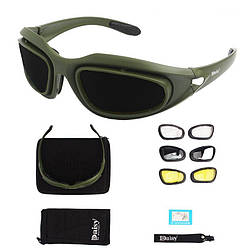 Тактичні стрілецькі окуляри Daisy C5 Olive з поляризацією та набором із 4 лінз