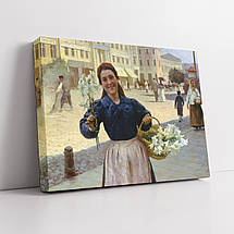 Картина на полотні "Пимоненко Микола, Київська квіткарка (1897)", 45×60см, фото 3