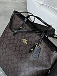 Сумка жіноча Coach Big size коричневий класичний шопер Коуч, фото 3