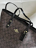 Сумка жіноча Coach Big size коричневий класичний шопер Коуч, фото 5