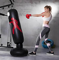 Надувна боксерська груша на підставці 160 см RESTEQ Боксерська груша для дому + насос у комплекті Без рукавичок