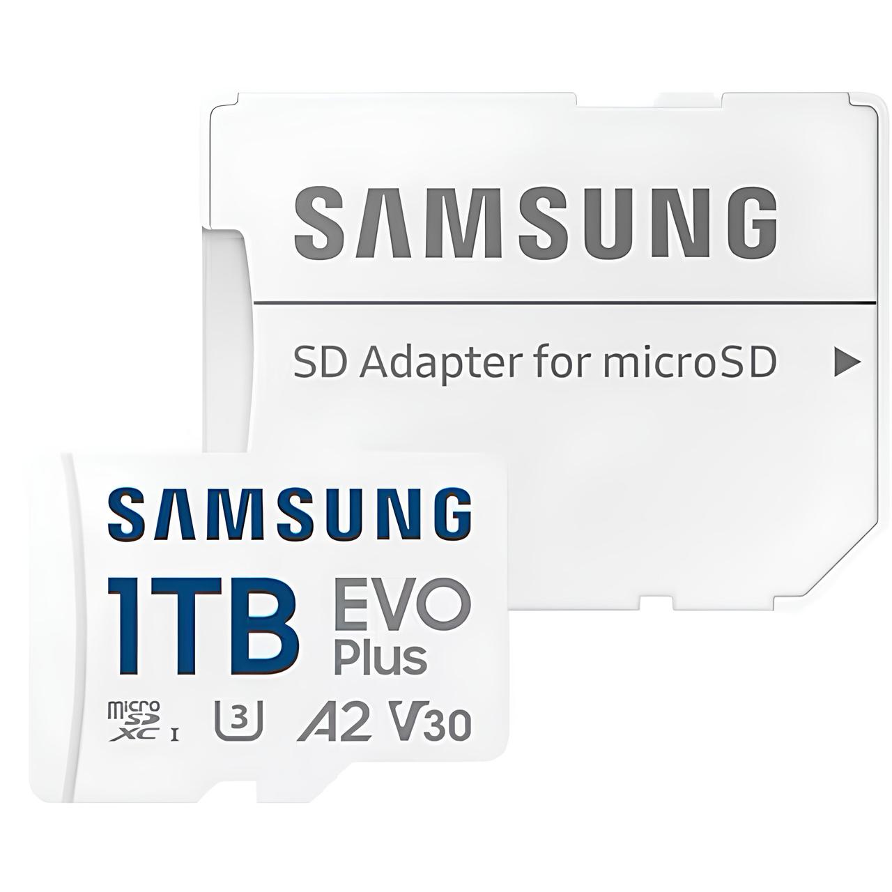 Карта пам'яті Samsung 1 TB microSDXC Class 10 UHS-I U3 V30 A2 EVO Plus + Адаптер