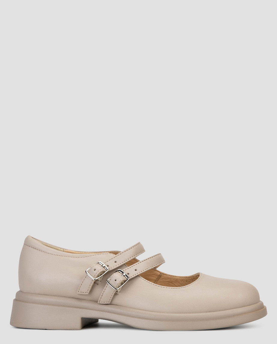 Туфлі з ремінцями жіночі бежеві натуральна шкіра Україна Bottini — розмір 39 (25 см) (модель:, фото 1