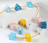 Іграшка шнурівка сортер Геометричні фігури від Obetty, фото 4