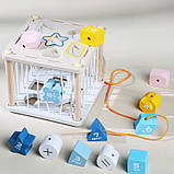 Іграшка шнурівка сортер Геометричні фігури від Obetty, фото 7