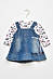 Сарафан+лонгслів дитячі для дівчинки синього кольору р.62 201747S, фото 2