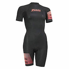Гідрокостюм для триатлону Zoggs Recon tour SHORTY 2 mm чорно-червоний жіночий L