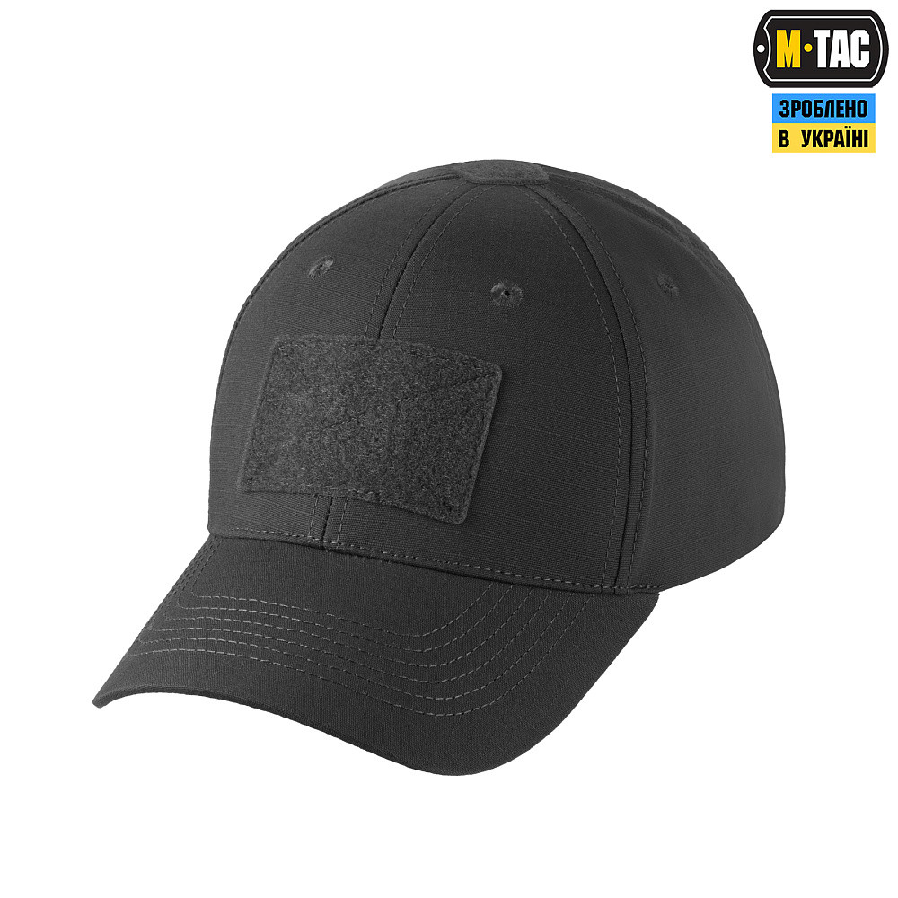 Бейсболка тактична M-Tac Elite Flex ріп-стоп Dark Grey