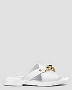 Шльопанці жіночі білі натуральна шкіра Україна ALROMARO — розмір 36 (23 см) (модель: ALR2045-206KWhite)