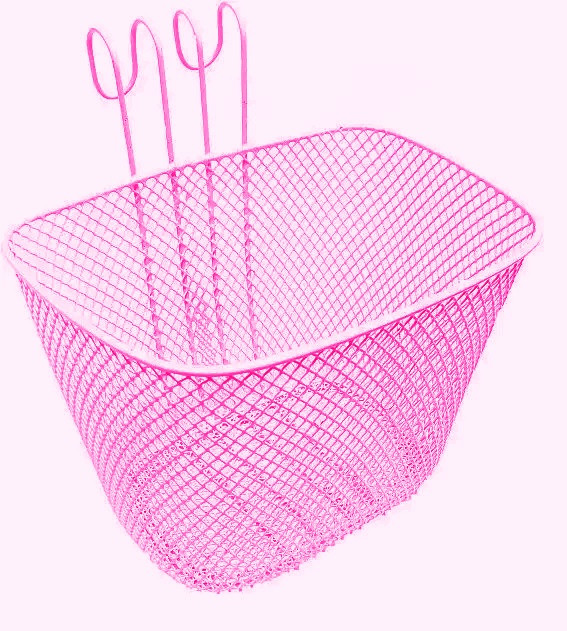 Кошик велосипедний Baisike для дитячих велосипедів, навісний, рожевий (2908)