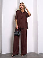 Костюми ISSA PLUS 15154 S темно-коричневі