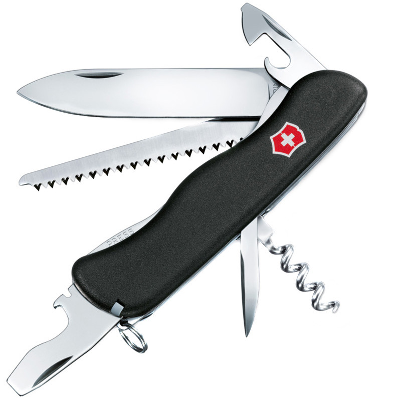 Ніж складаний, мультитул Victorinox Forester (111 мм, 12 функцій), чорний 0.8363.3, для кемпінгу та туризму, фото 1