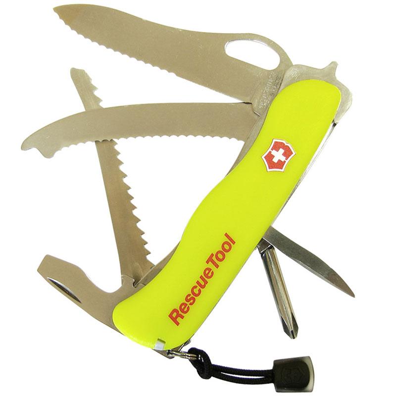Ніж складний, мультитул Victorinox Rescuetool One Hand (111 мм, 16 функцій), жовтий 0.8623.MWN, для екстреної допомоги, фото 1