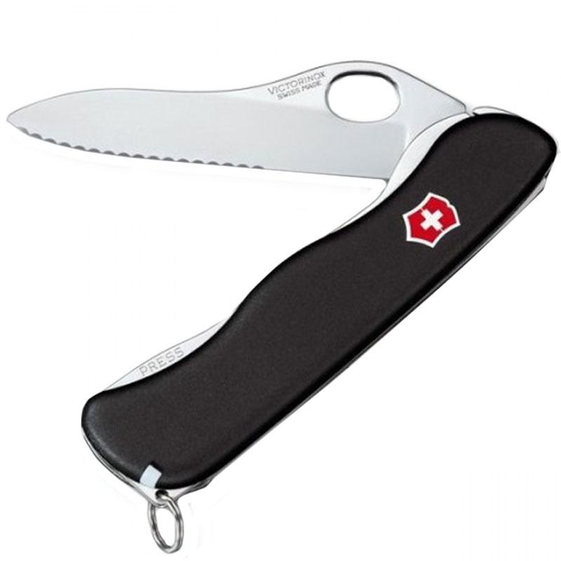 Ніж складний, мультитул Victorinox Sentinel One Hand (111 мм, 5 функцій), чорний 0.8416.М3, з фіксатором Liner-lock, фото 1