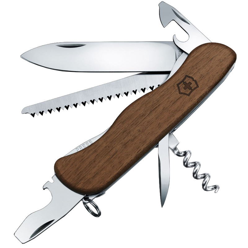 Ніж складний, мультитул Victorinox Forester (111 мм, 10 функцій), дерево, нержавіюча сталь 0.8361.63, фото 1