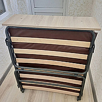 Розкладачко ліжко-тумба ортопедична з матрацом на ламелях для дому дачі відпочинку для намету