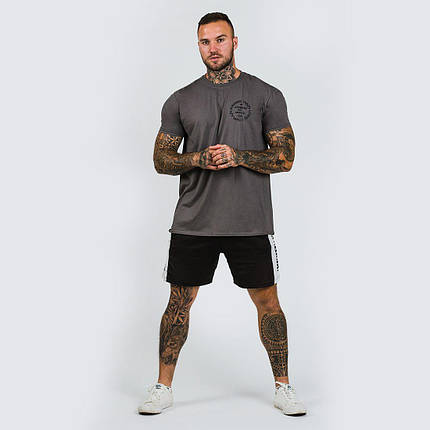 Спортивна чоловіча футболка GymBeam Men‘s Winners Train T-shirt Charcoal XXL, фото 3