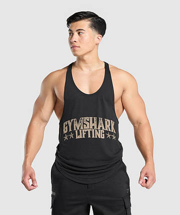 Майка спортивна GymShark Lifting Stars Stringer - Black M, фото 1