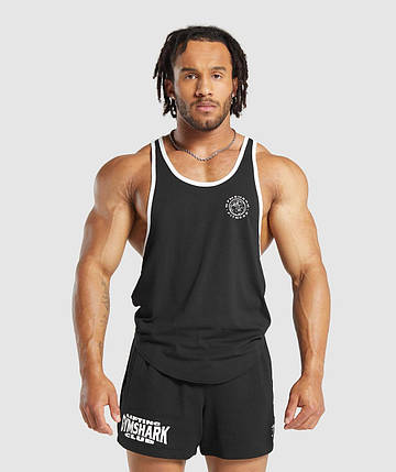 Майка спортивна GymShark Legacy Ringer Stringer - Black XXL, фото 1