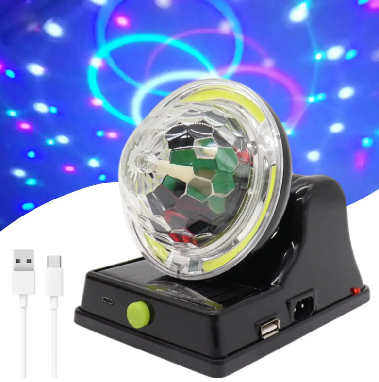 Дискошар з LED ліхтарем, на сонячній батареї, USB, 360 Energy 3888B/ Лампа — дискоду для дому Лучшая цена, фото 1