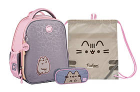 Шкільний набір YES H-100 Pusheen Fatty (рюкзак, пенал, сумка) 115-130 см