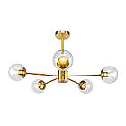 Бронзова стельова люстра 7529807-5 BRZ+CL, фото 2