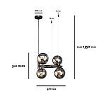 Сучасна люстра для невеликої кімнати 7521011-4 BK+BK, фото 3