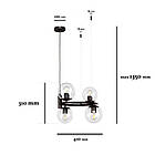 Люстра для невеликої кімнати 7521011-4 BK+CL, фото 2