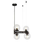 Люстра для невеликої кімнати 7521011-4 BK+CL, фото 3