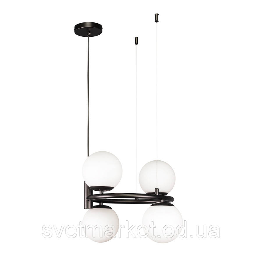 Люстра підвісна 7521011-4 BK+WH, фото 1
