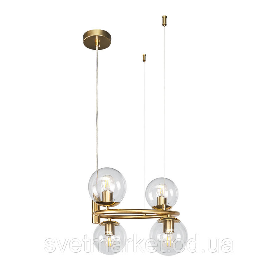 Декоративна люстра 7521011-4 BRZ+CL, фото 1