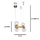 Декоративна люстра 7521011-4 BRZ+CL, фото 2