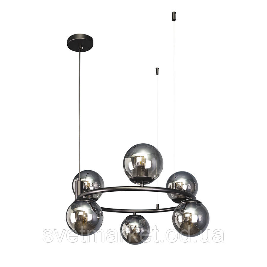 Сучасна підвісна люстра 7521011-6 BK+BK, фото 1