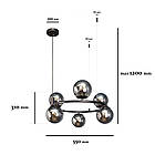 Сучасна підвісна люстра 7521011-6 BK+BK, фото 2