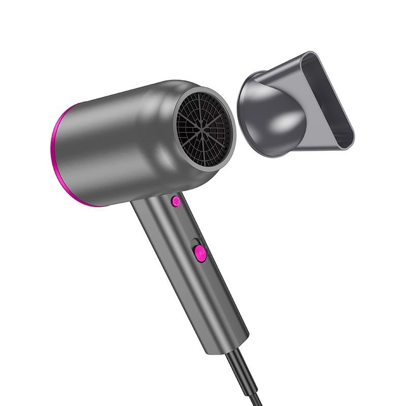 Фен з функцією гарячого та холодного повітря Hoco HP13 Hot and cold air hair dryer (1600W) Gray Rose
