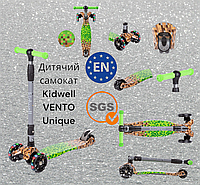 Триколісний самокат Kidwell VENTO Game, 2.7 кг, LED-колеса, регульоване кермо, 3+ років, до 50 кг