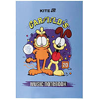 Зошит для нот А4 20 л Garfield