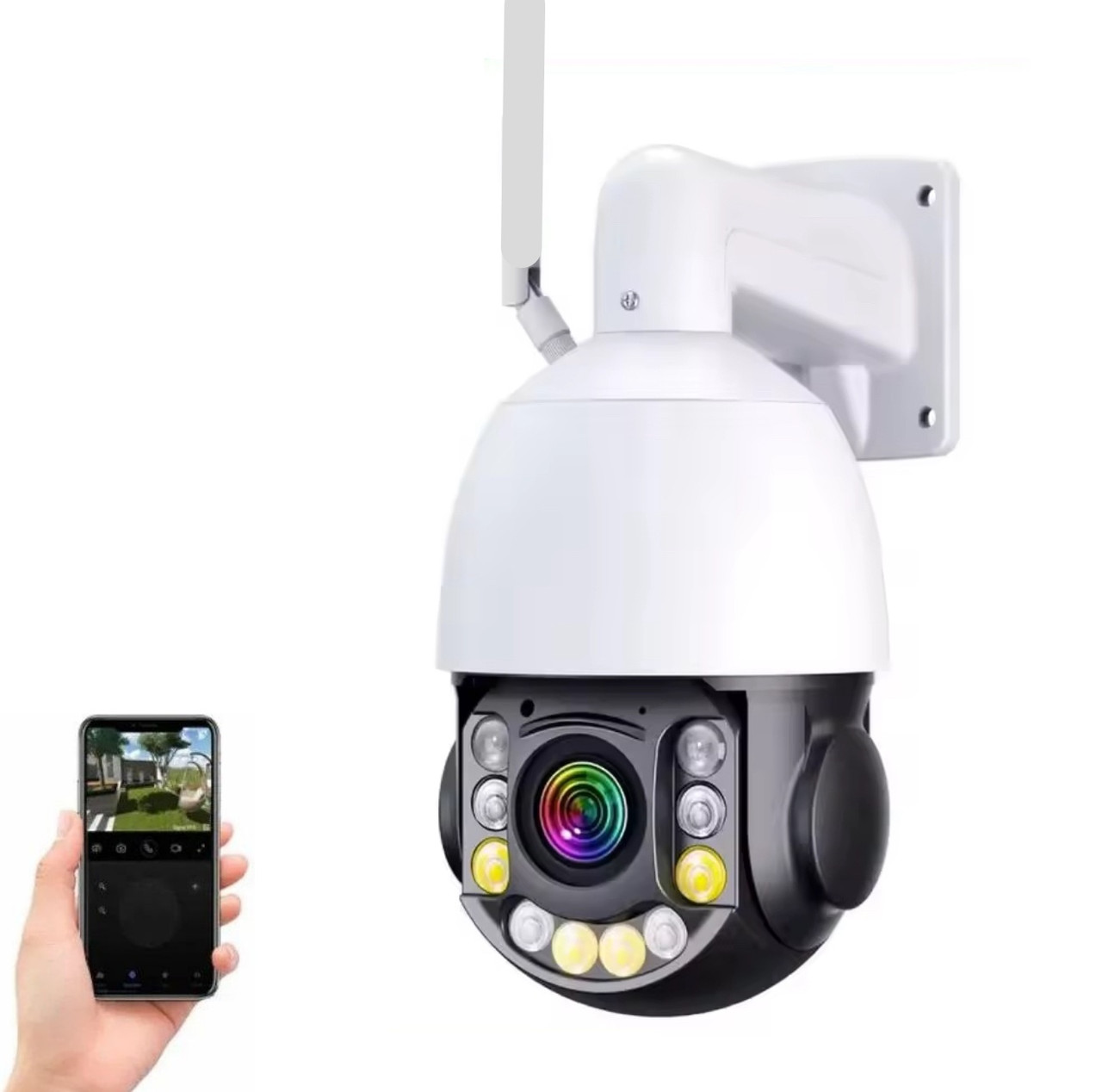 Камера спостереження охоронна поворотна PEGATAH Q10-8MP-50x Wi-Fi Onvif 50X гібридний зум. iCSee, фото 1
