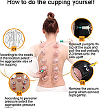 Вакуумні масажні банки для хіджами 32 штуки з насосом Mirta Therapy Set антицелюлітні, пластикові iC227, фото 7