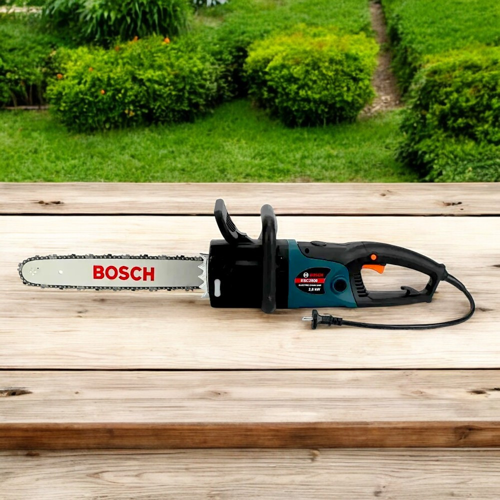 Мережева пила Bosch ESC 2800 2.8кВт Якісна ланцюгова електропила Бош Потужна пила з шиною 40 см, фото 1