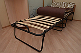 Розкладачка ліжко-тумба ортопедична з матрацом на ламелях для дому дачі відпочинку для намету, фото 10