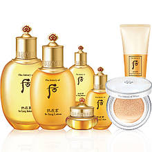 Бурштиновий набір для інтенсивного догляду за шкірою обличчя з екстрактами женьшеню та гриба кордицепс 304 мл +13 г