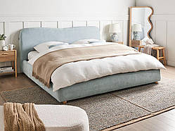 Сучасне ліжко з підіймальним механізмом BLAGNAC 160 x 200 см, синій колір