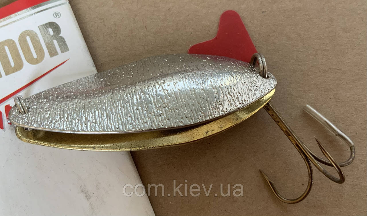 Блешня коливальна (коливалка / колебалка) 24 г / 70 мм Condor Twin золото / хром, фото 1