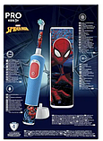 Дитяча електрична зубна щітка Oral-B Pro Kids Людина-Павук з футляром, фото 3