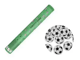 Хлопавка пневматична Football Ball 40 см з конфетті у вигляді м’ячів, PartyDeco Польща