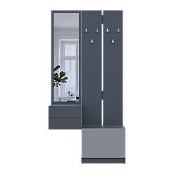 Невеликий передпокій із дзеркалом у коридор, Сучасні меблі в передпокій Сола 2+3 Дорос