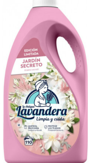 Гель для прання Lavandera Jardin Secreto з квітковим ароматом, 4.95 л (110 прань)