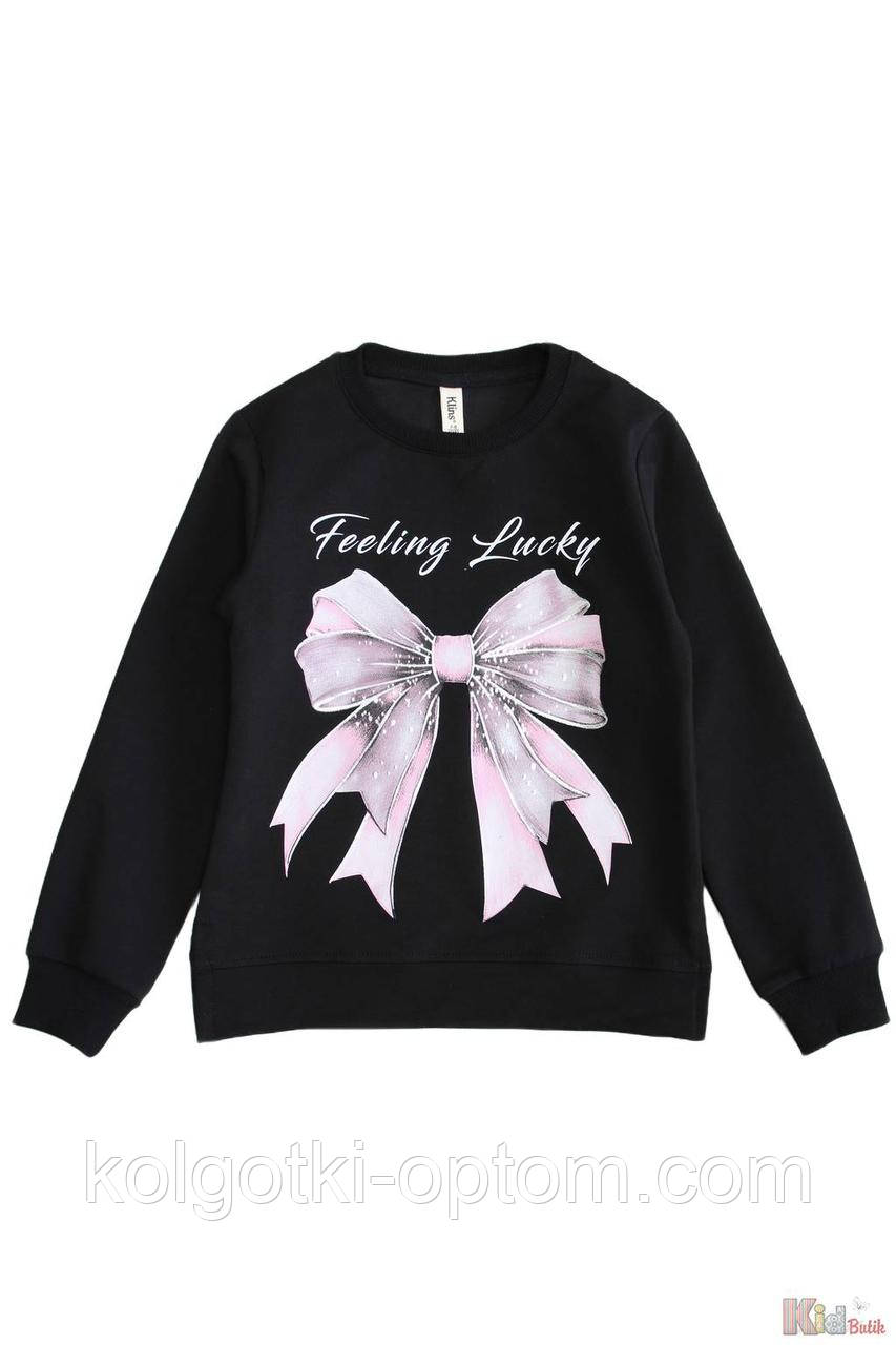 ОПТОМ Світшот чорного кольору для дівчинки (128 см)  Klins Kids Style 2125000872254